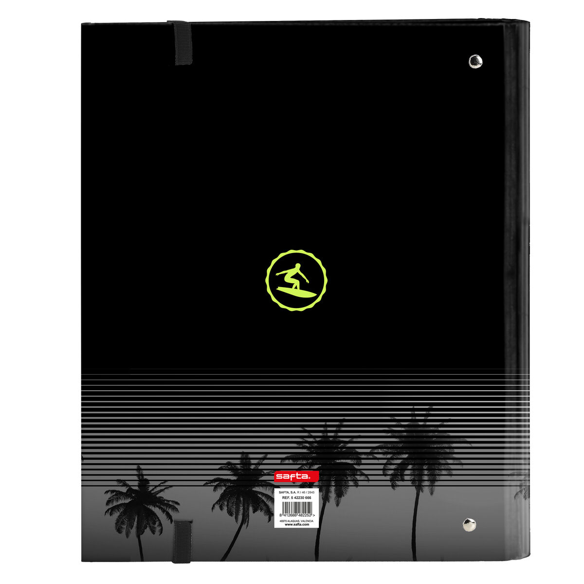 Ringmap Safta Surf A4 Zwart (27 x 32 x 3.5 cm)